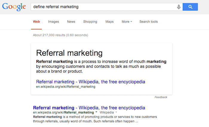 Google define referral marketing