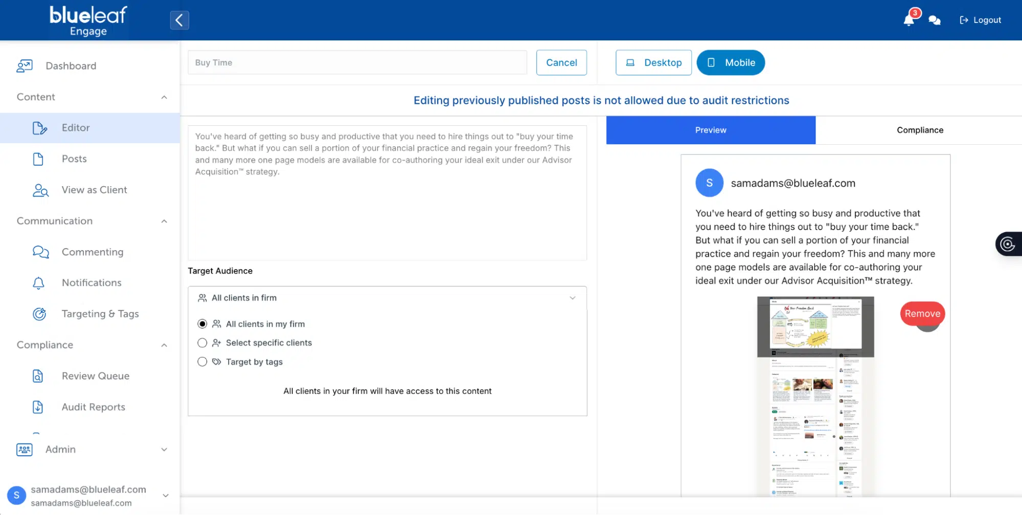 The Content Management System Built for Financial Advisors