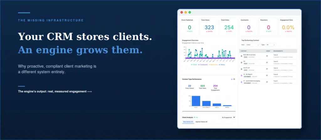 The Client Marketing Engine Your Enterprise RIA Is Missing (and Why It’s Not Your CRM)