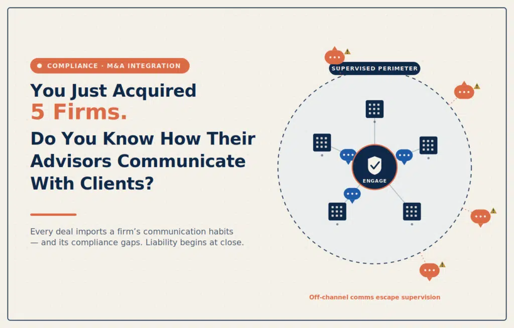 You Just Acquired 5 Firms. Do You Know How Their Advisors Are Communicating with Clients?